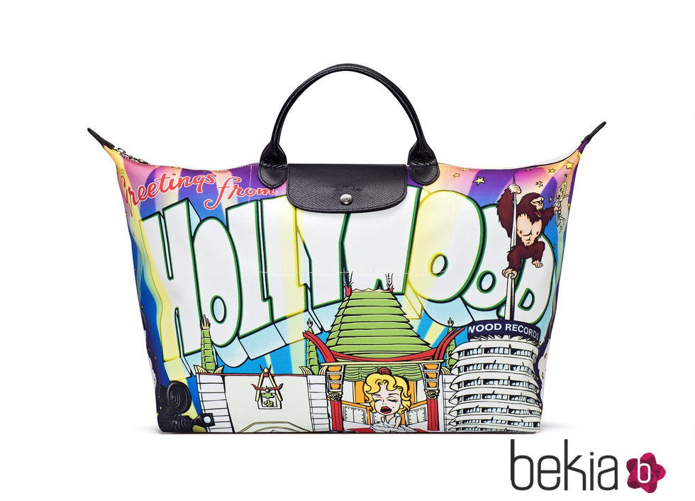 Bolso 'Le Pliage' con estampado graffiti de Jeremy Scott para Longchamp