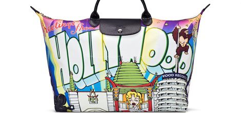 Bolso 'Le Pliage' con estampado graffiti de Jeremy Scott para Longchamp