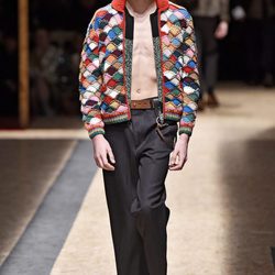 Chaqueta de patchwork de colores para Prada