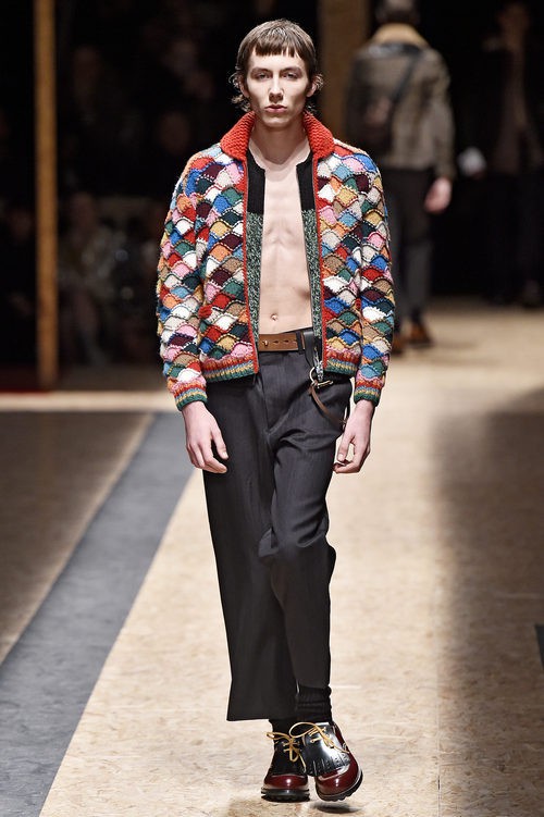 Chaqueta de patchwork de colores para Prada