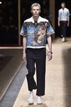 Camisa de estilo kimono con dibujo colorido estampado para Prada