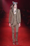 Traje con estampado de cuadros bicolor chaleco a juego para Gucci