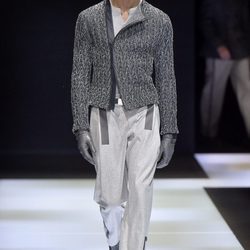 Chaqueta con estampado geométrico y cremallera lateral para Armani