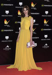 Bárbara Santa Cruz con un diseño de Iván Campaña amarillo en los Premios Feroz 2016