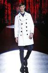 Abrigo trench blanco con doble botonadura para Dsquared2