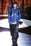 Chaqueta vaquera con pantalones anchos de seda con letras chinas para Dsquared2