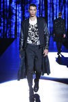 Abrigo estilo frac con mangas de cuero y jersey con estampado floral para Dsquared2