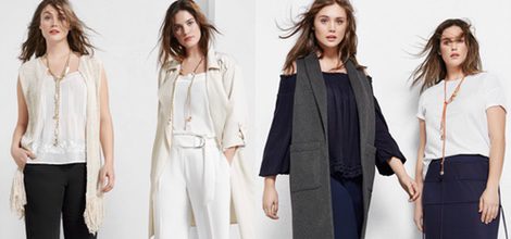 Conjuntos blancos con chalecos largos y pantalones anchos de Violeta by Mango