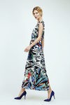 Vestido midi de corte lady con estampado abstracto de Dolores Promesas Resort 2016