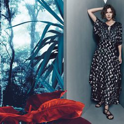 Vestido largo ancho con estampado asimétrico de Pinko para Primavera/Verano 2016