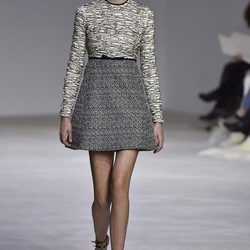 Vestido corto estilo lady estampado de Giambattista Valli en la semana de Alta Costura de París primavera/verano 2016
