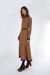 Vestido largo recto de ante marrón de 2nd LAB by 2nd Skin para primavera/verano 2016