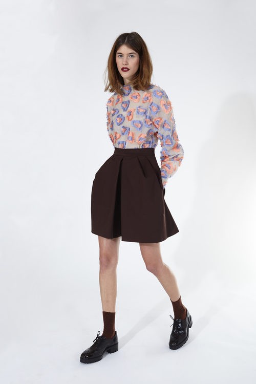 Falda midi y jersey con detalles florales de 2nd LAB by 2nd Skin para primavera/verano 2016