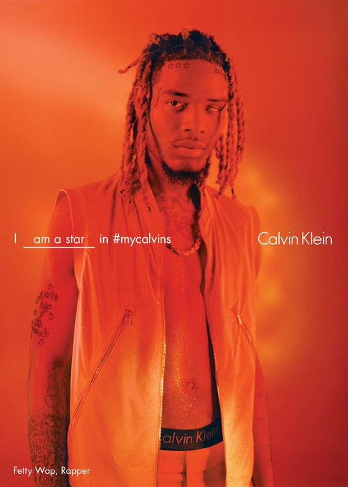 Fetty Wap con boxers blancos de Calvin Klein para la colección primavera/verano 2016