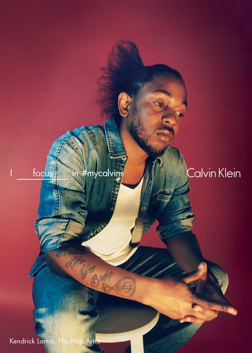 Kendrick Lamar con look total denim de Calvin Klein para la colección primavera/verano 2016
