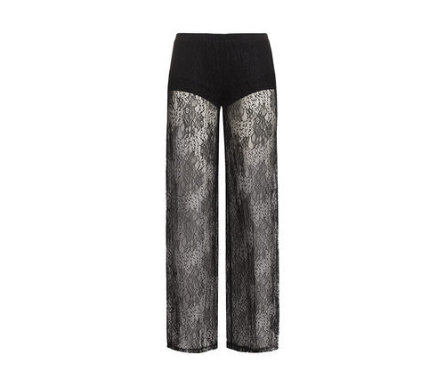 Pantalón de pijama de raso en negro de la nueva colección ONE LOVE para San Valentín de Yamamay