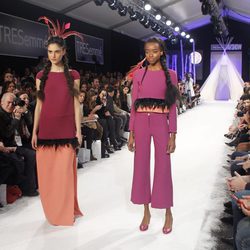 Conjuntos en rosa y naranja en el desfile de David Christian en la Madrid Fashion Show 2016
