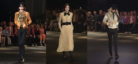 Perfecto cuero anaranjada con detalles dorados de Saint Laurent  otoño/invierno 2016/2017