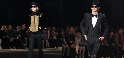 Chaqueta estilo militar con detalles dorados de Saint Laurent otoño/invierno 2016/2017
