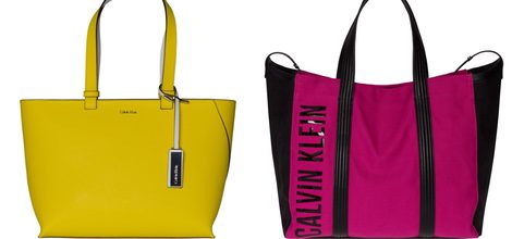 Bolso grande cuadrado amarillo de Calvin Klein para primavera/verano 2016
