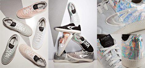 Zapatilla deportiva rosa pastel de la colección 'Replica Scatto 1972' de Replay