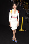Hiba Abouk con un diseño de David Delfín en la Madrid Fashion Week 