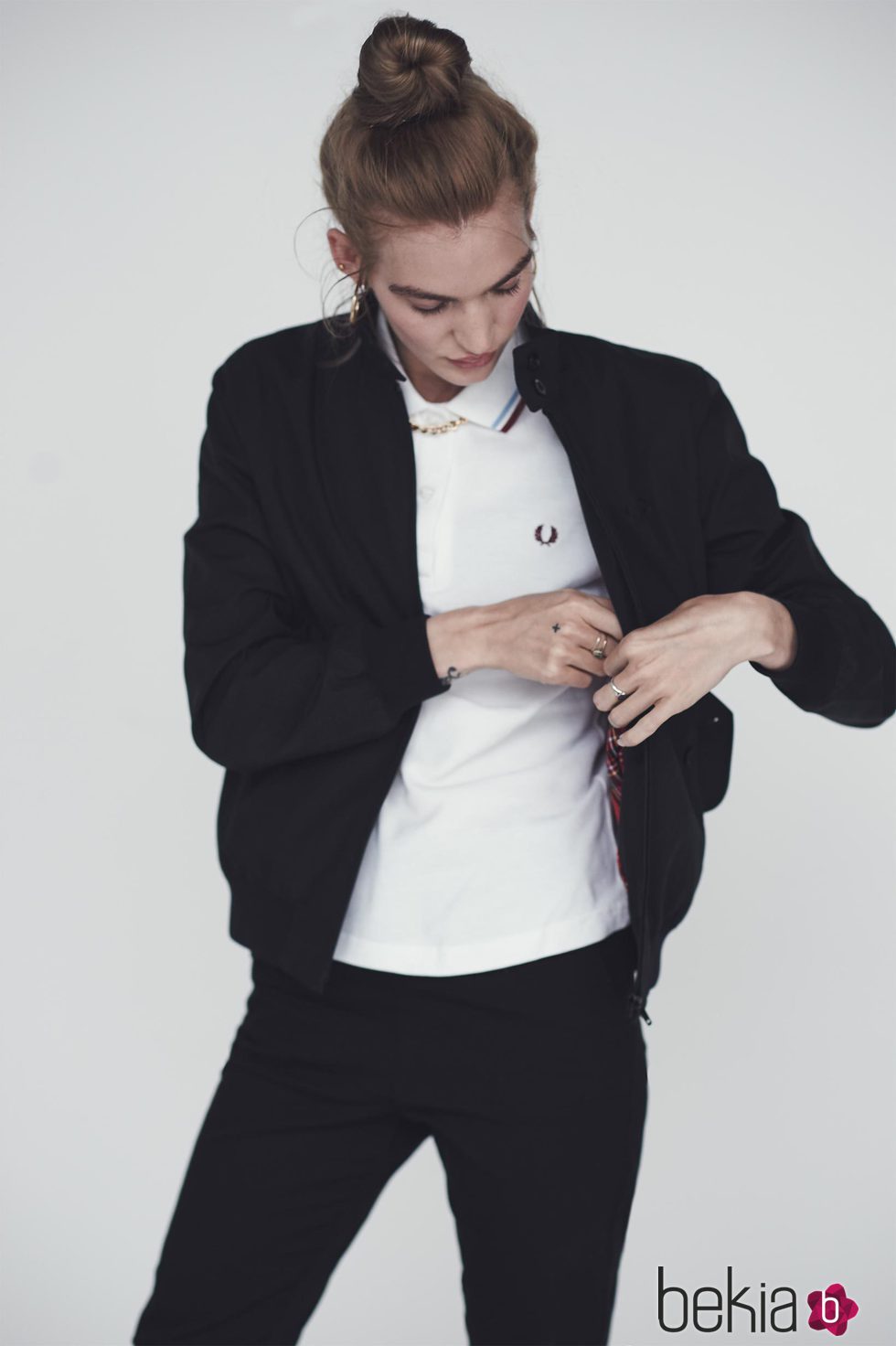 Polo blanco de pico de la colección 'Reissues' de Fred Perry
