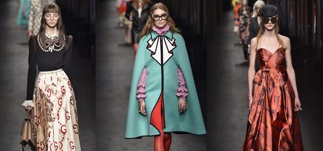 Falda plisada de Gucci en la FW de Milán para otoño/invierno 2016/2017