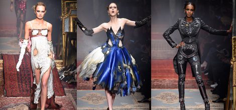 Mono negro con detalles metalizados de Moschino en la FW de Milán para otoño/invierno 2016/2017