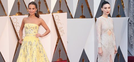 Rooney Mara con un vestido de Givenchy en la alfombra roja en los Premios Oscar 2016