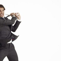 Rafa Nadal con traje de la nueva campaña de Tommy Hilfiger 