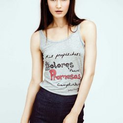 Conjunto pantalón y camiseta con estampado frase colección Primavera/ Verano 2016 de Dolores Promesas
