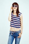 Conjunto top náutico y jeans colección Primavera/ Verano 2016 de Dolores Promesas