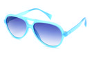 Gafas tipo piloto de marco azul neon y lente oscuro en degrade de la colección primavera/verano 2016 de Italia Independent