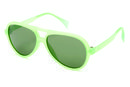 Gafas tipo piloto de marco verde neon con lente verde de la colección primavera/verano 2016 de Italia Independent