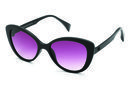Gafas tipo cateyes de marco negro y lente rosado de la colección primavera-verano-2016 de italia Independent
