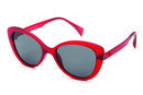 Gafas tipo cateyes de marco rojo transparente y lente oscuro de la colección primavera/verano 2016 de italia Independent