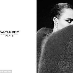 Cara Delevingne y Saint Laurent en la nueva campaña en blanco y negro de la firma 