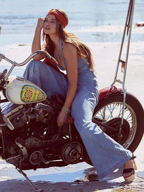 Mono vaquero de pata de elefante de la colección denim Free People Primavera/Verano 2016