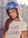 Top de manga corta de la colección denim Free People Primavera/Verano 2016