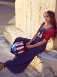 Mono maxi vaquero con top rojo de la colección denim Free People Primavera/Verano 2016