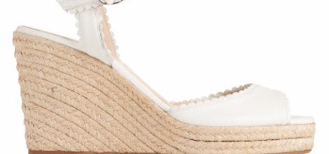 plataforma de correas blancas de la colección primavera 2016 de L.K Bennet London