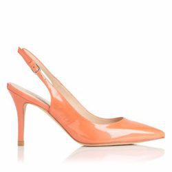 Tacón charolado naranja en punta de colección primavera 2016 de L,K Bennet London