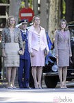 Looks Día de la Hispanidad: La Princesa Letizia y las Infantas Elena y Cristina