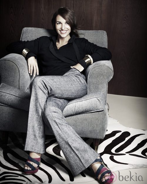 Paula Echevarría para Blanco Pantalón pata elefante