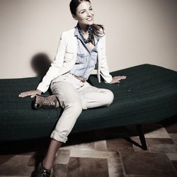 Paula Echevarría para Blanco Chaqueta Tweed Blanco