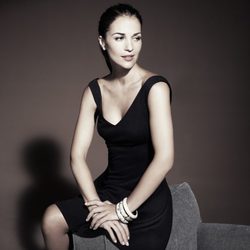 Paula Echevarría para Blanco Vestido Negro
