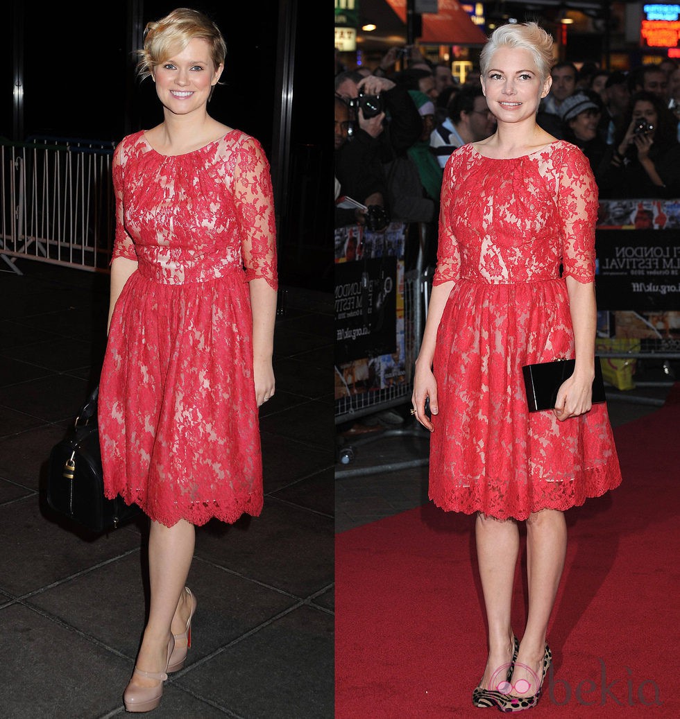 Cecilia Ahern y Michelle Williams lucen el mismo vestido