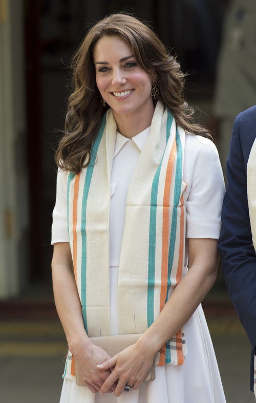 Kate Middleton en la llegada al Old Birla House del Tour of the Gandhi Smriti museum 