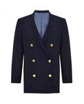 Americana abotonada en azul marino de la colección de Alexa Chung para Marks & Spencer